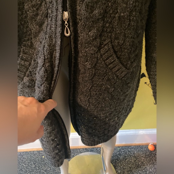 Aran crafts Ireland, Grey wool jacket, L - Picture 5 of 10